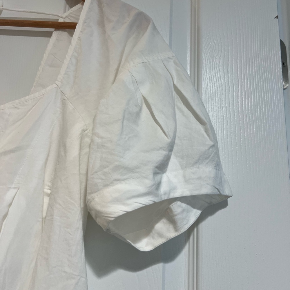 Free People White Puff Sleeve Mini Dress - Picture 10 of 11
